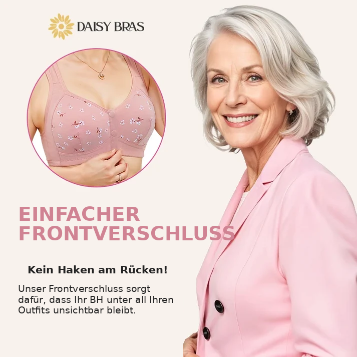 Daisy BH – NUR HEUTE 80 % RABATT – Bequemer & praktischer BH mit Frontverschluss