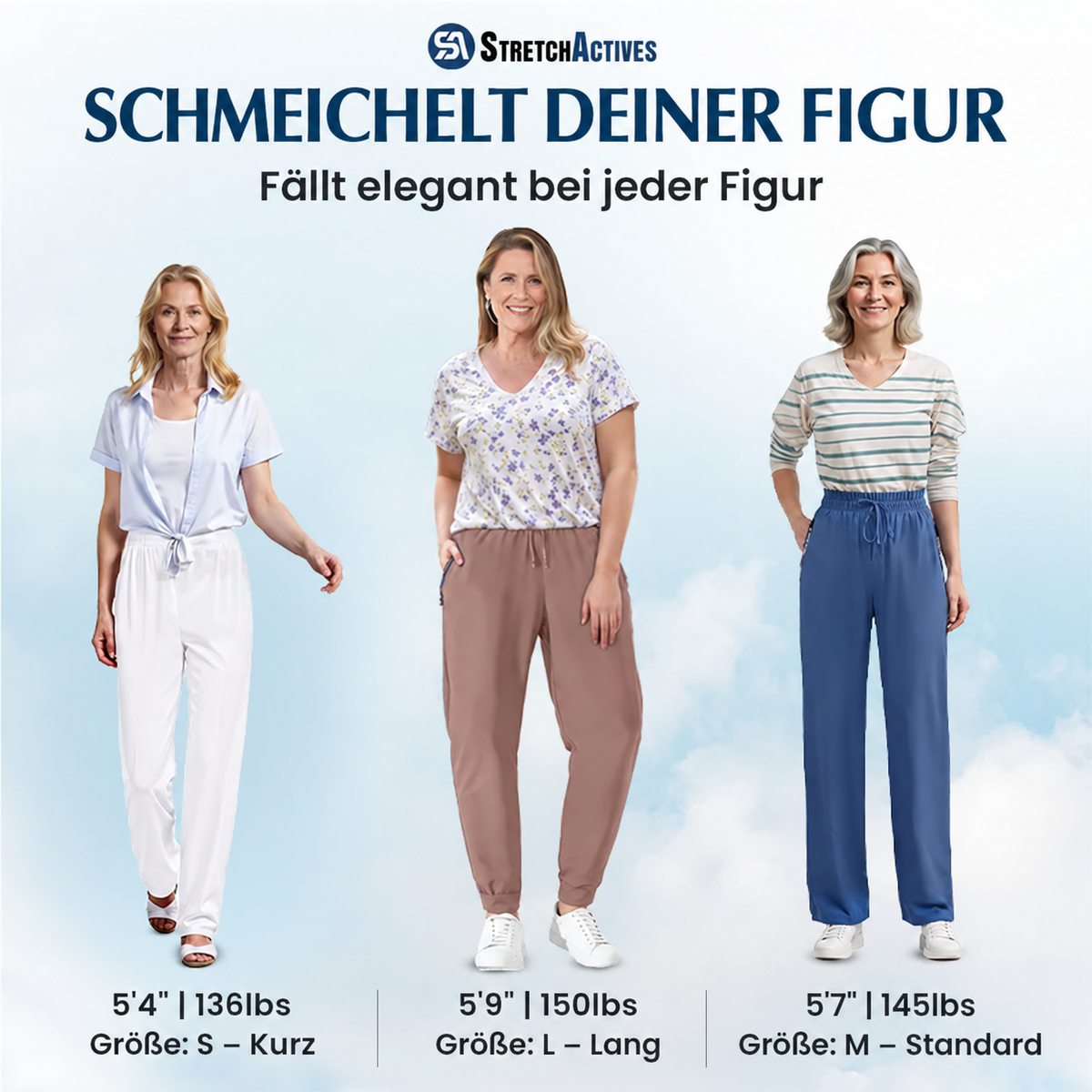 StretchActive – Ultraweiche, elastische Freizeithose für Damen mit perfektem Fall