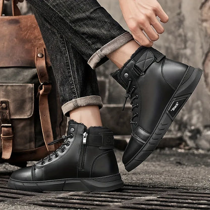🔥Men's 2026 Ultimate Leather Boots - Waterproof & Orthopedic Comfort Casual Work Boots