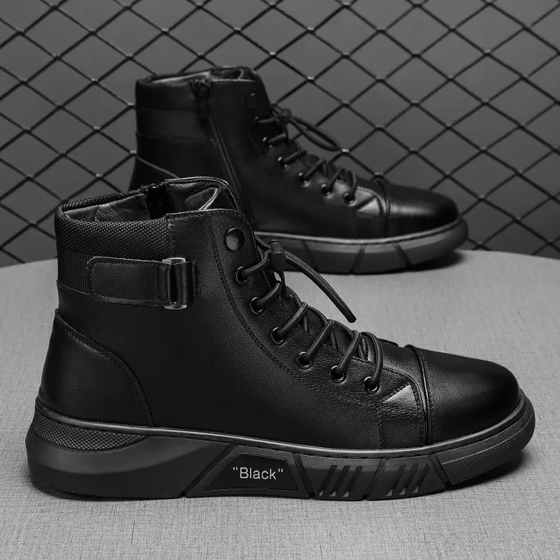 🔥Men's 2026 Ultimate Leather Boots - Waterproof & Orthopedic Comfort Casual Work Boots