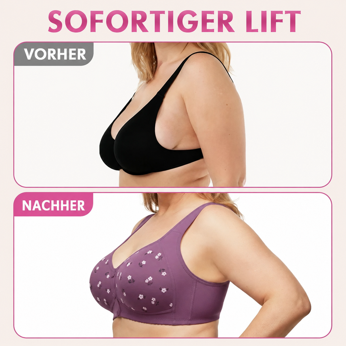 Daisy BH – NUR HEUTE 80 % RABATT – Bequemer & praktischer BH mit Frontverschluss