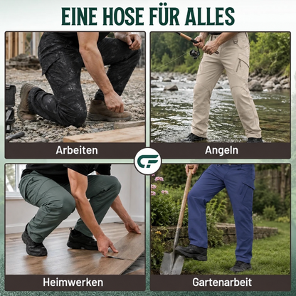 FlexCamo – Wasserdichte taktische Herren-Hose mit 9 Taschen und geradem Schnitt