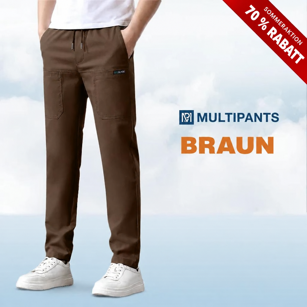 MultiPants – 70 % Rabatt – Strapazierfähige Cargohose mit hoher Elastizität und vielen Taschen