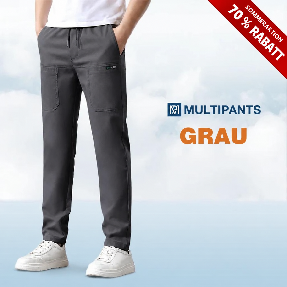 MultiPants – 70 % Rabatt – Strapazierfähige Cargohose mit hoher Elastizität und vielen Taschen