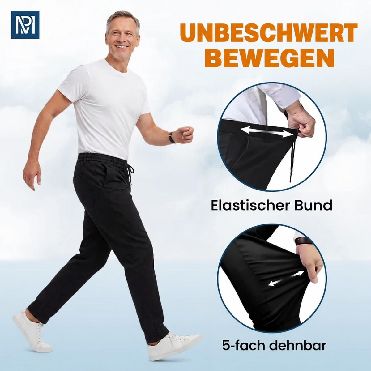 MultiPants – 70 % Rabatt – Strapazierfähige Cargohose mit hoher Elastizität und vielen Taschen