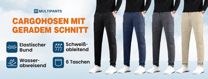 MultiPants – 70 % Rabatt – Strapazierfähige Cargohose mit hoher Elastizität und vielen Taschen