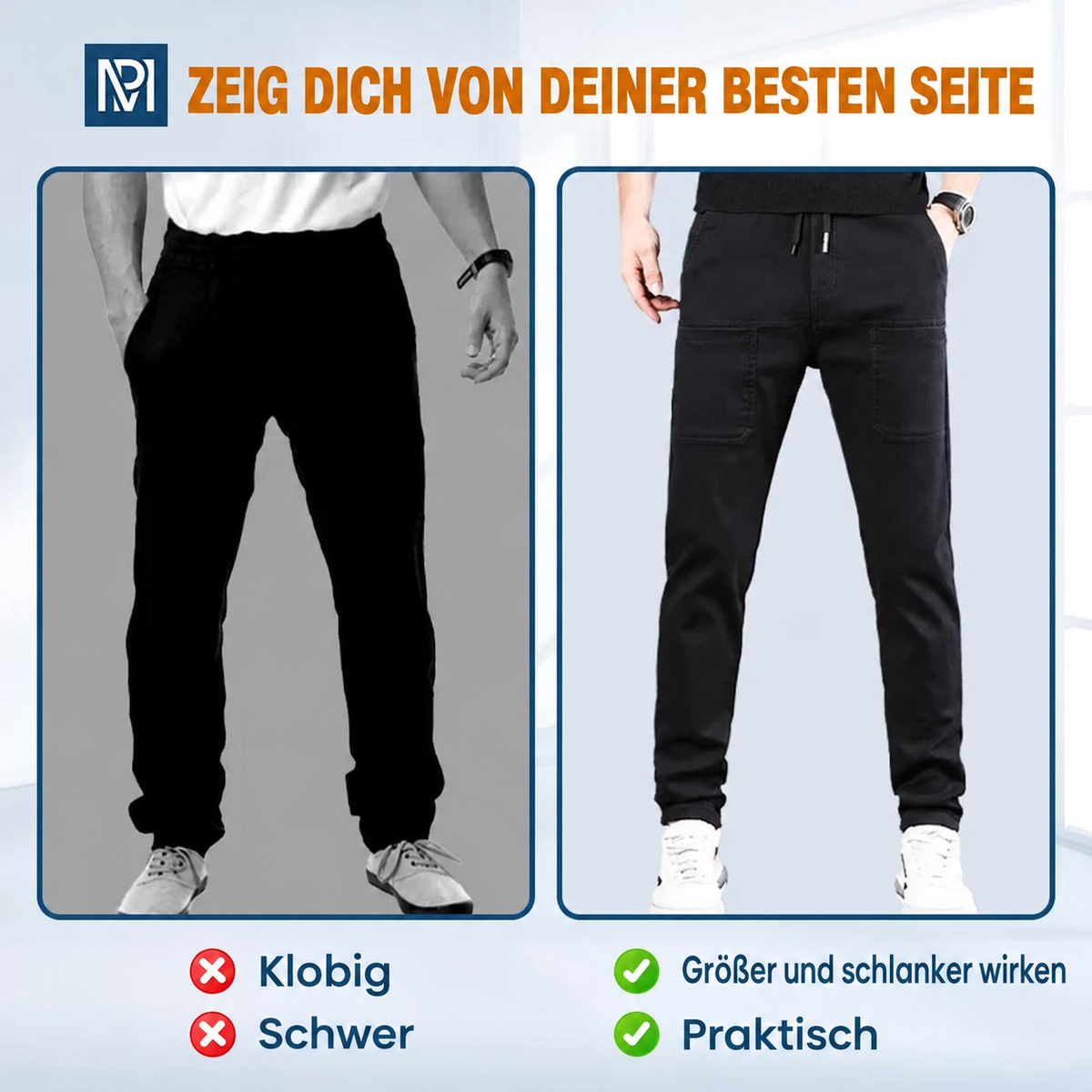 MultiPants – 70 % Rabatt – Strapazierfähige Cargohose mit hoher Elastizität und vielen Taschen
