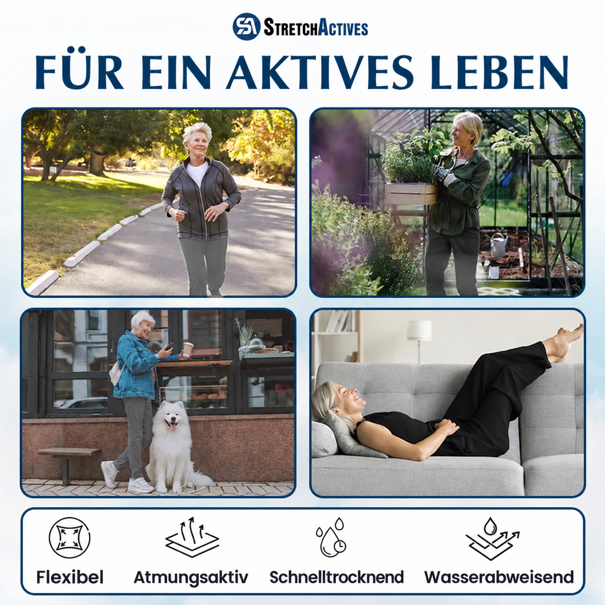 StretchActive – Ultraweiche, elastische Freizeithose für Damen mit perfektem Fall