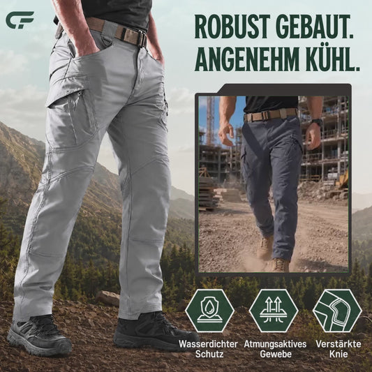 FlexCamo – Wasserdichte taktische Herren-Hose mit 9 Taschen und geradem Schnitt